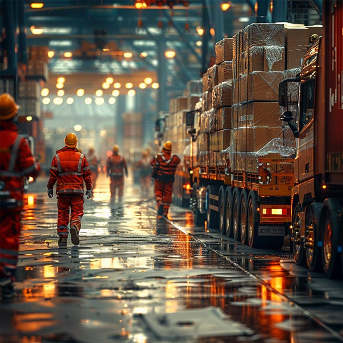 Letzte Reste einer vollgelaufenen Lagerhalle nach Flutschaden