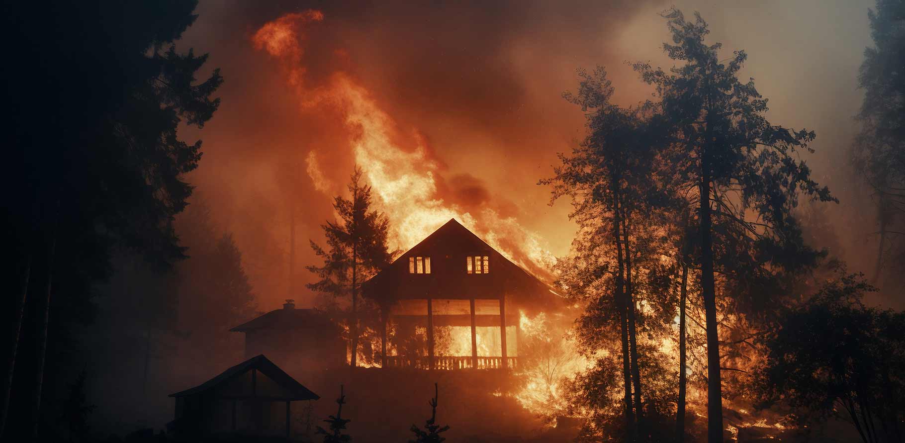 Ein brennendes Haus